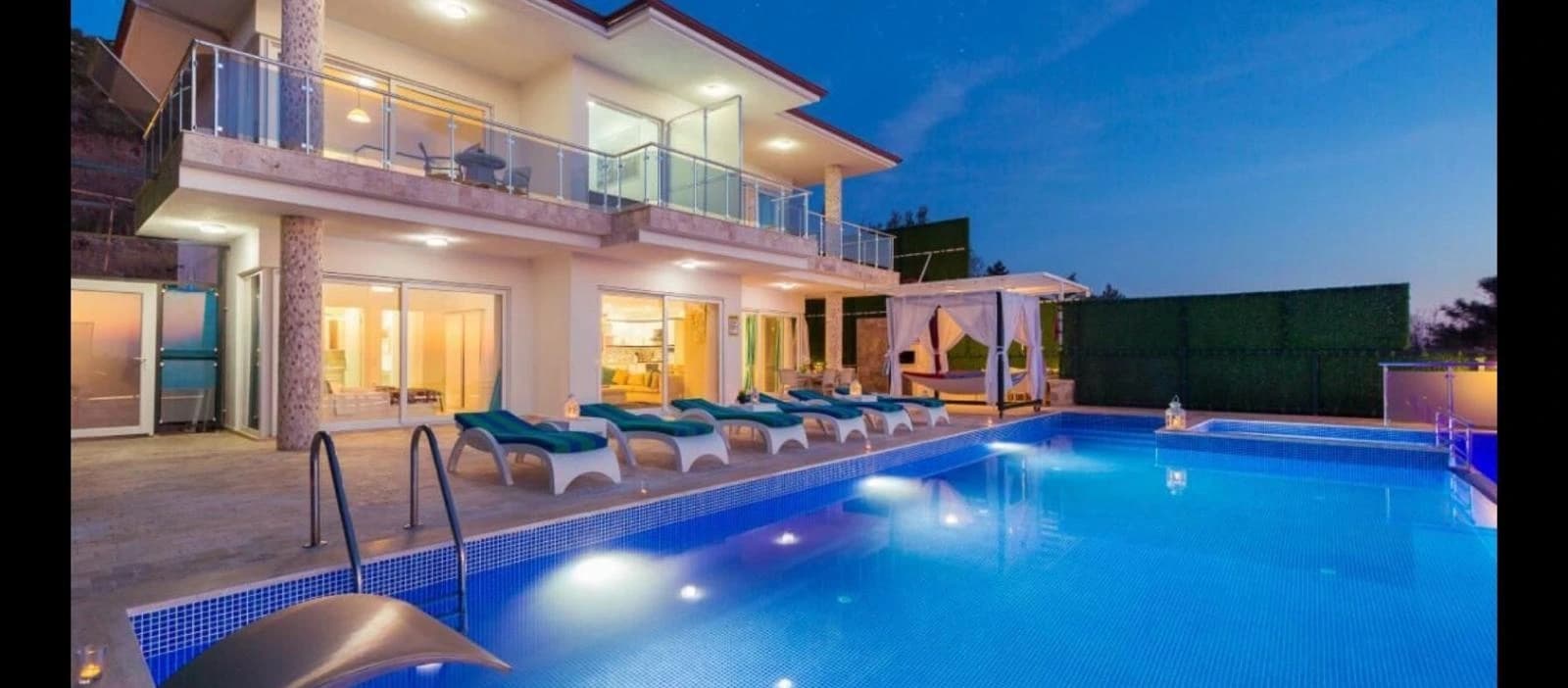 Abgeschiedene 3-Zimmer-Villa mit Meerblick aus der Ferne und privatem Pool bei Kalkan